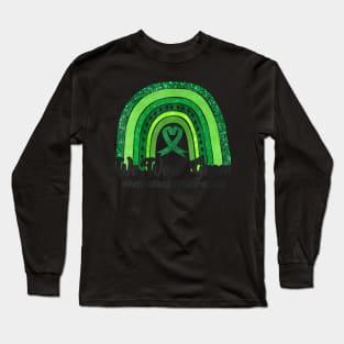 We Wear Green For Mental Health Awareness Ribbon Long Sleeve T-Shirt